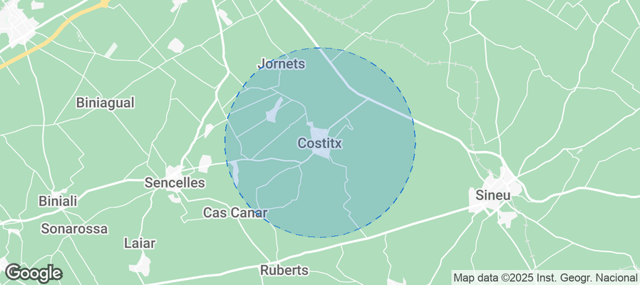 Map of Airbnb listings in Costitx