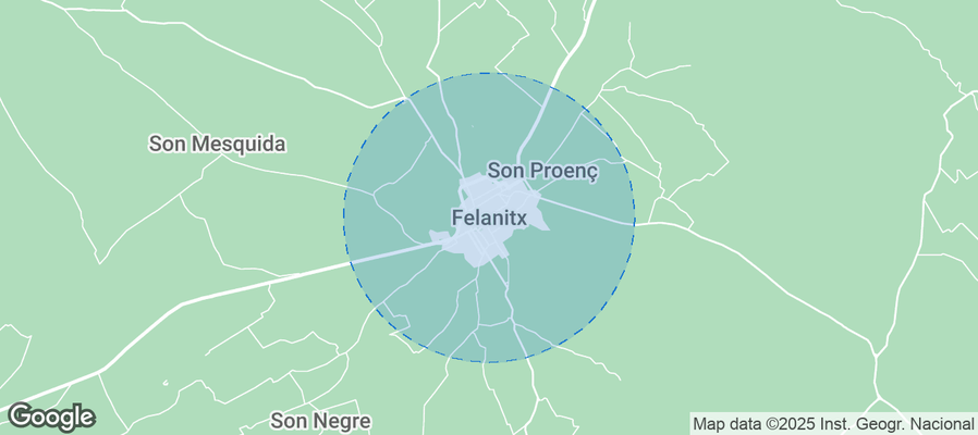 Map of Airbnb listings in Felanitx