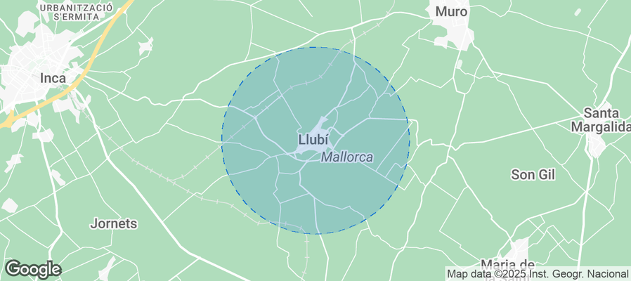 Map of Airbnb listings in Llubí