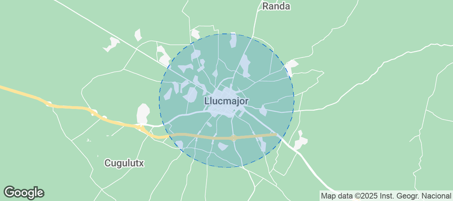 Map of Airbnb listings in Llucmajor