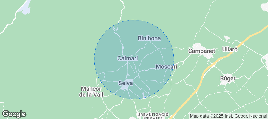 Map of Airbnb listings in Selva