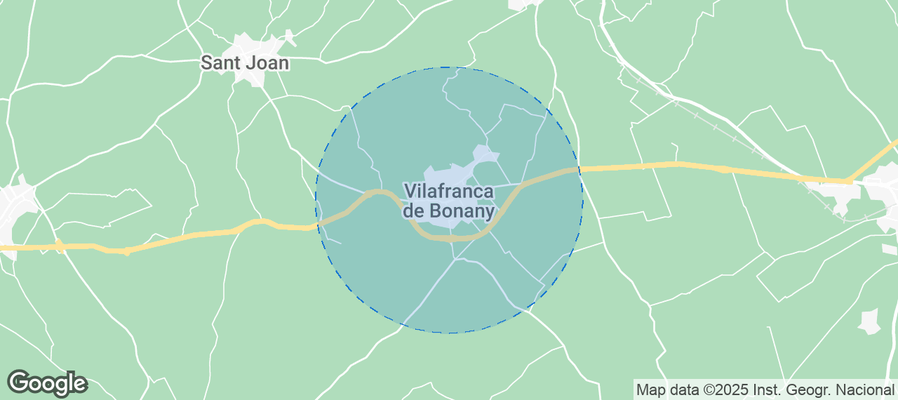 Map of Airbnb listings in Vilafranca de Bonany