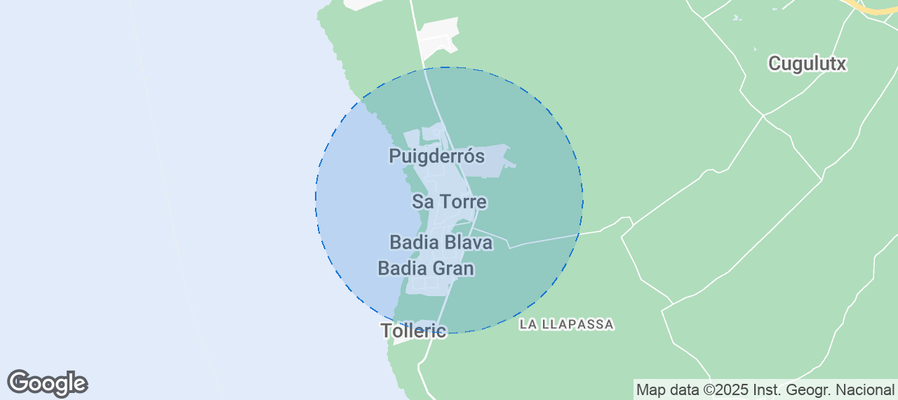 Map of Airbnb listings in Sa Torre