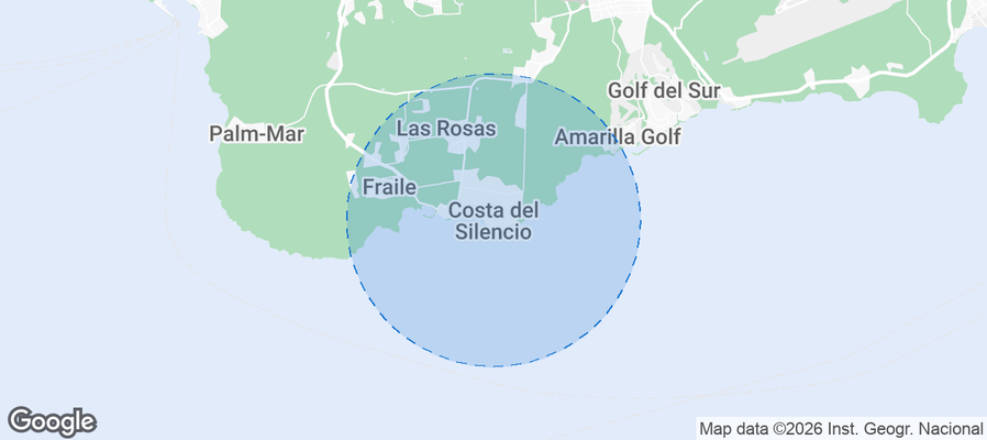 Map of Airbnb listings in Costa del Silencio