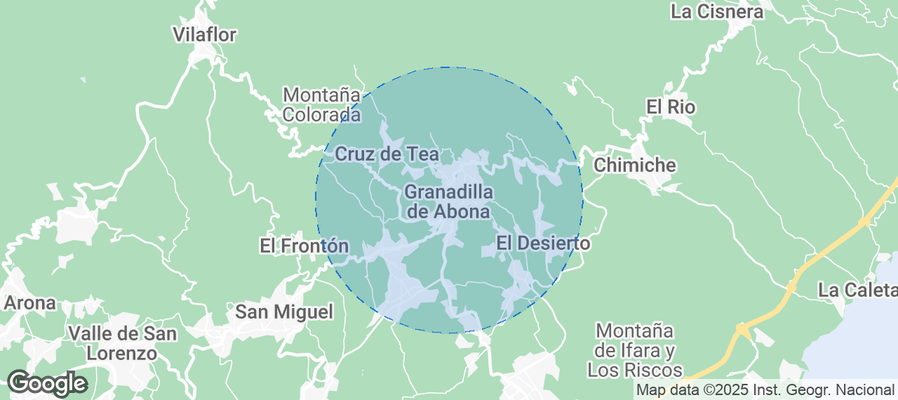 Map of Airbnb listings in Granadilla de Abona