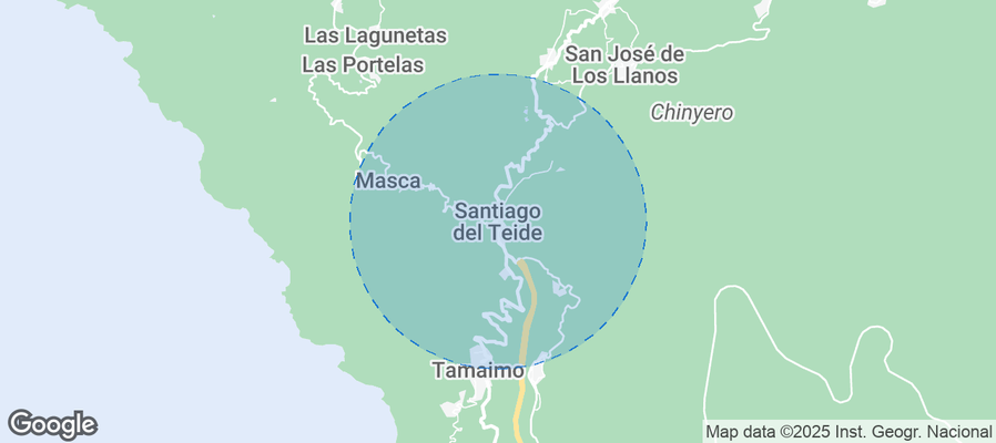 Map of Airbnb listings in Santiago del Teide