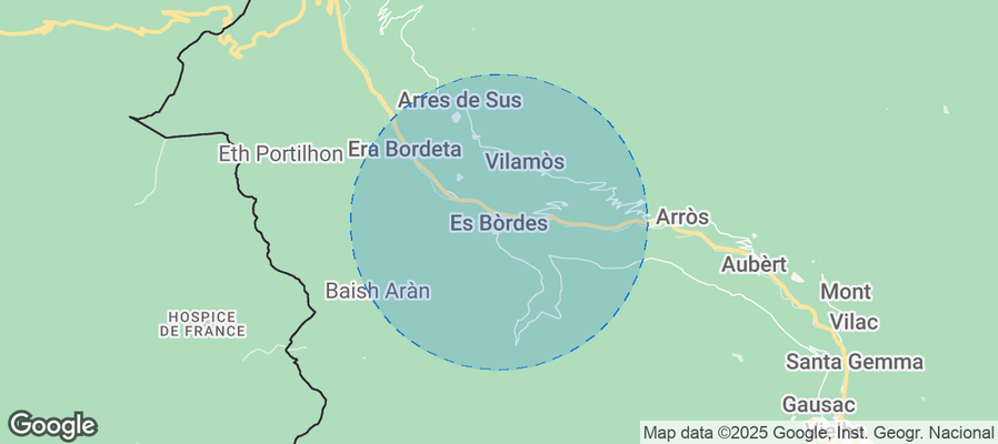 Map of Airbnb listings in Es Bòrdes