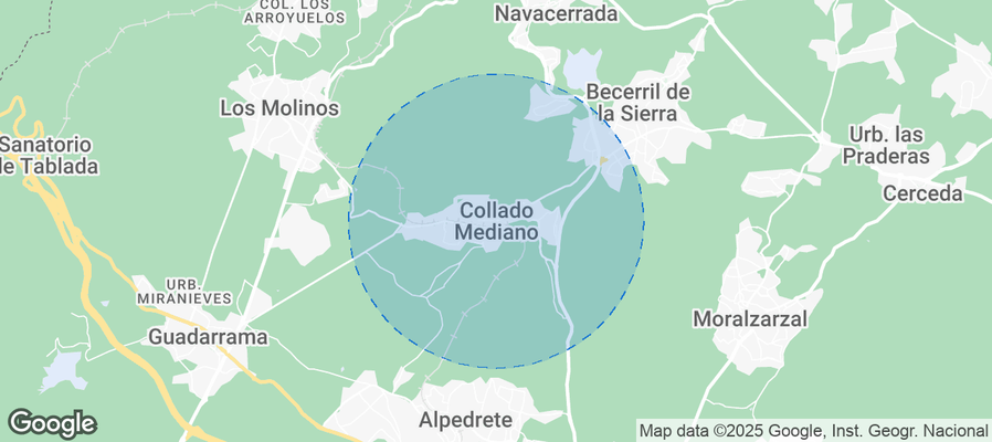 Map of Airbnb listings in Collado Mediano