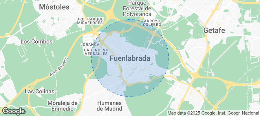 Map of Airbnb listings in Fuenlabrada