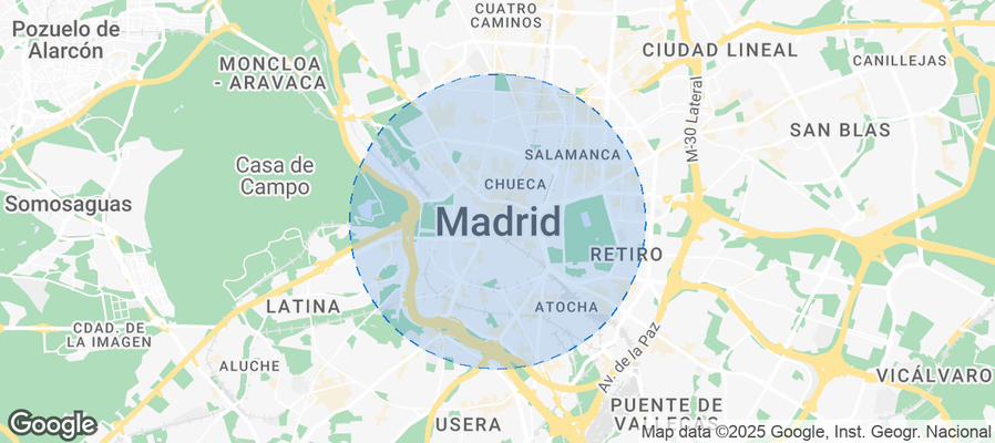 Map of Airbnb listings in Madrid