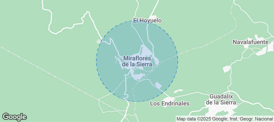 Map of Airbnb listings in Miraflores de la Sierra