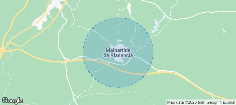 Map of Airbnb listings in Malpartida de Plasencia
