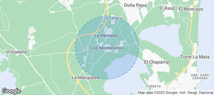 Map of Airbnb listings in Los Montesinos