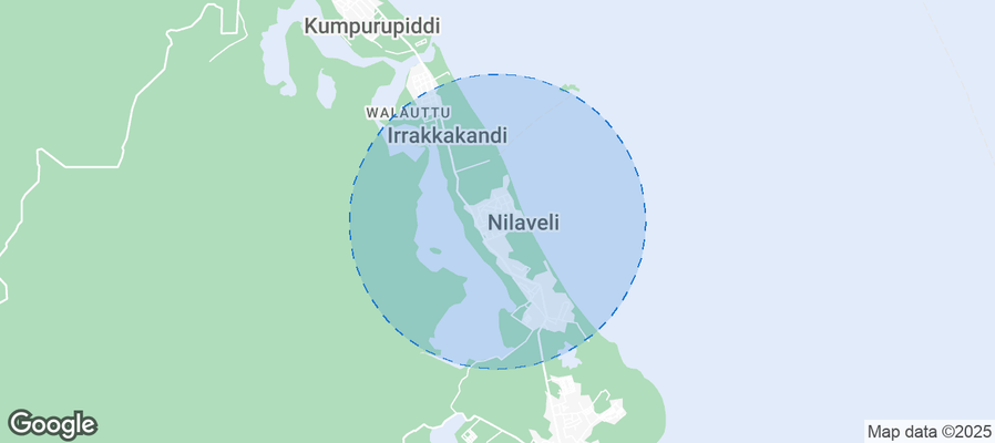 Map of Airbnb listings in Nilaveli