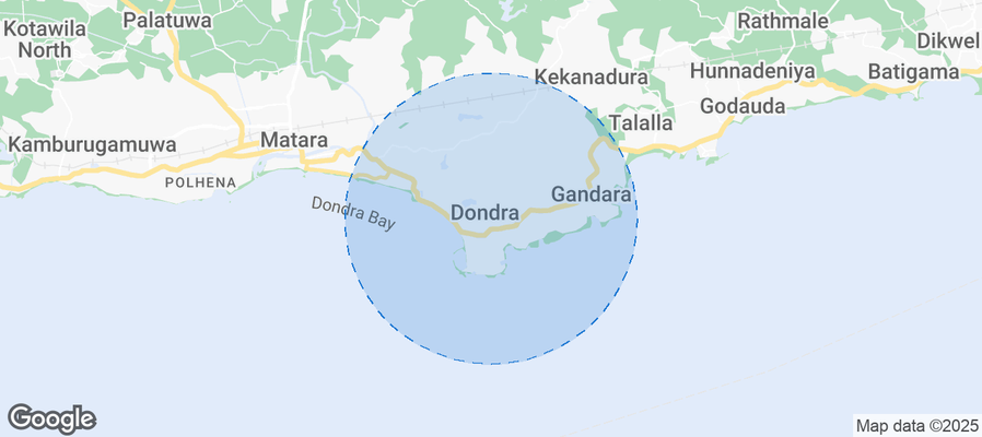 Map of Airbnb listings in Dondra
