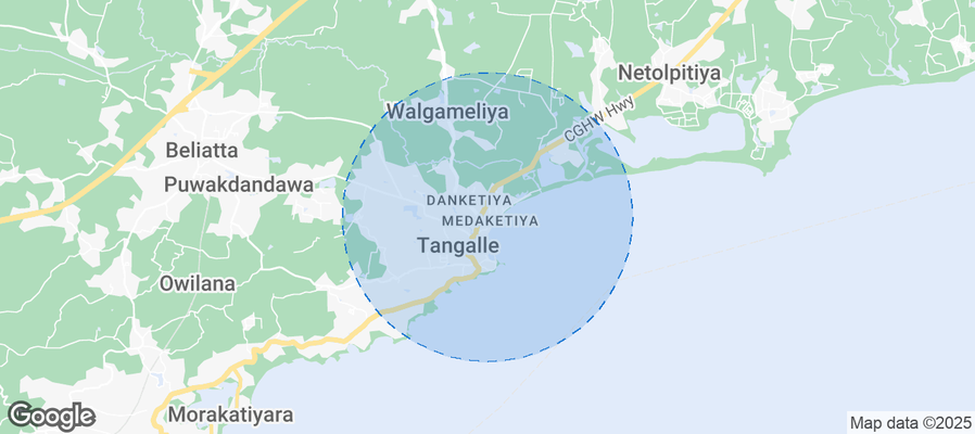 Map of Airbnb listings in Medaketiya