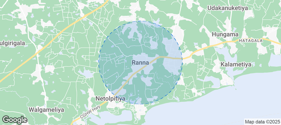 Map of Airbnb listings in Ranna