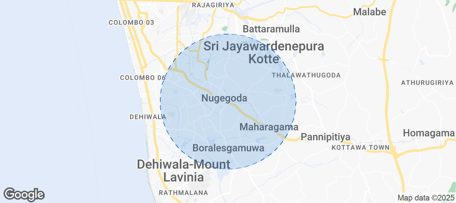 Map of Airbnb listings in Delkanda