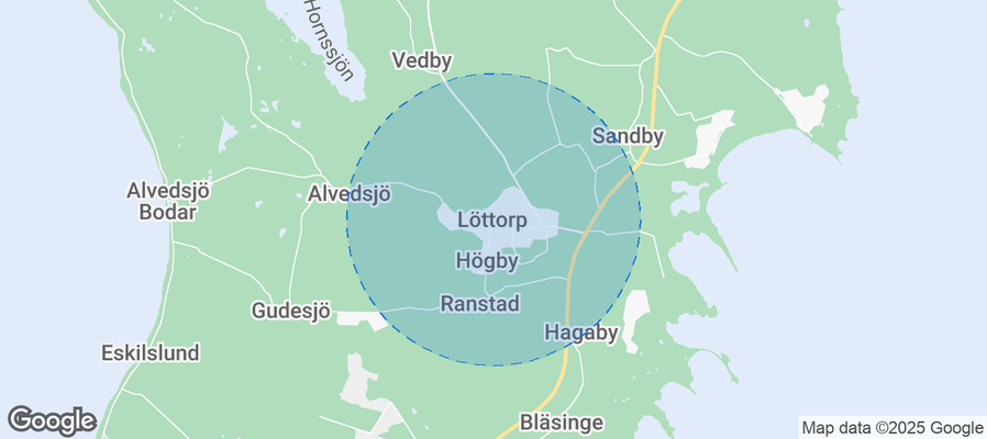 Map of Airbnb listings in Löttorp