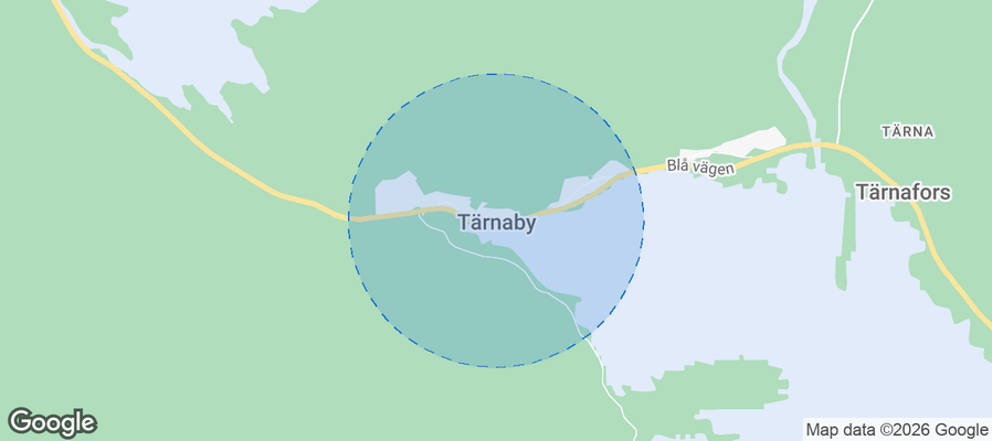 Map of Airbnb listings in Tärnaby