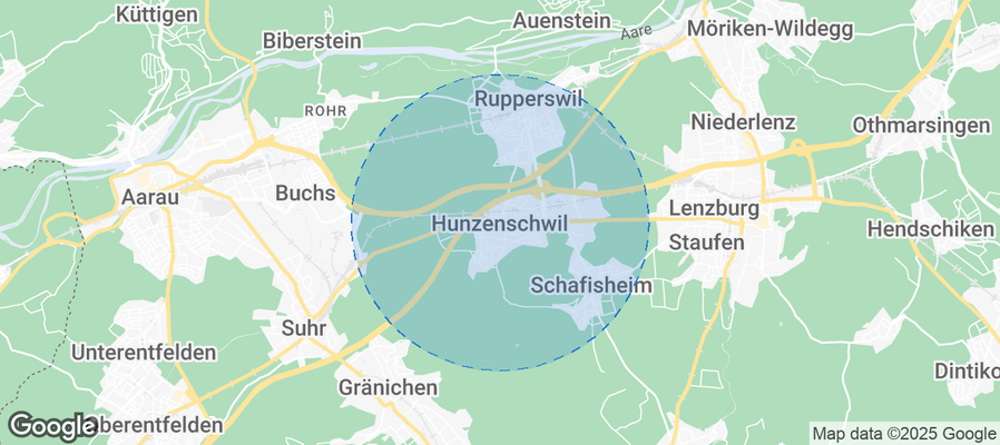 Hunzenschwil Airbnb map