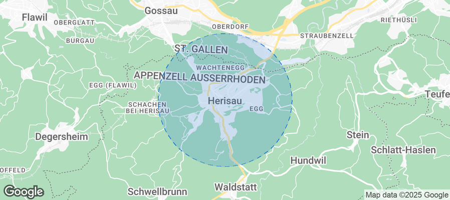 Map of Airbnb listings in Herisau