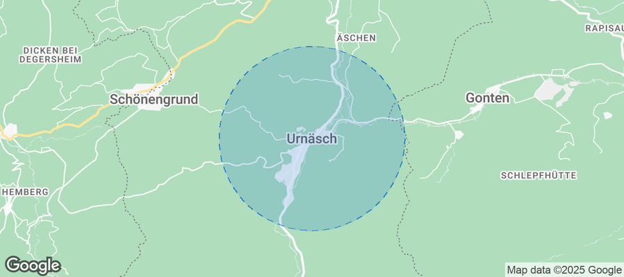 Map of Airbnb listings in Urnäsch