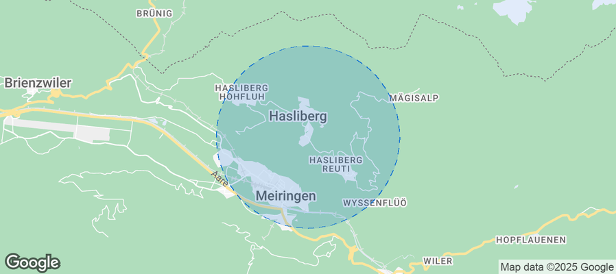 Map of Airbnb listings in Hasliberg Goldern