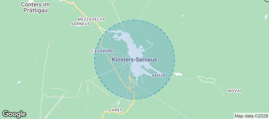 Klosters-Serneus Airbnb map