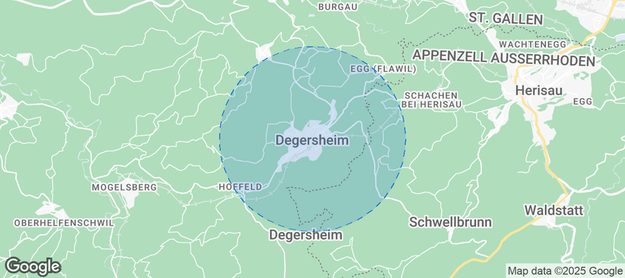Map of Airbnb listings in Degersheim