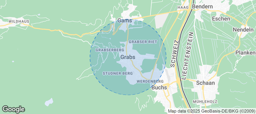 Map of Airbnb listings in Grabs