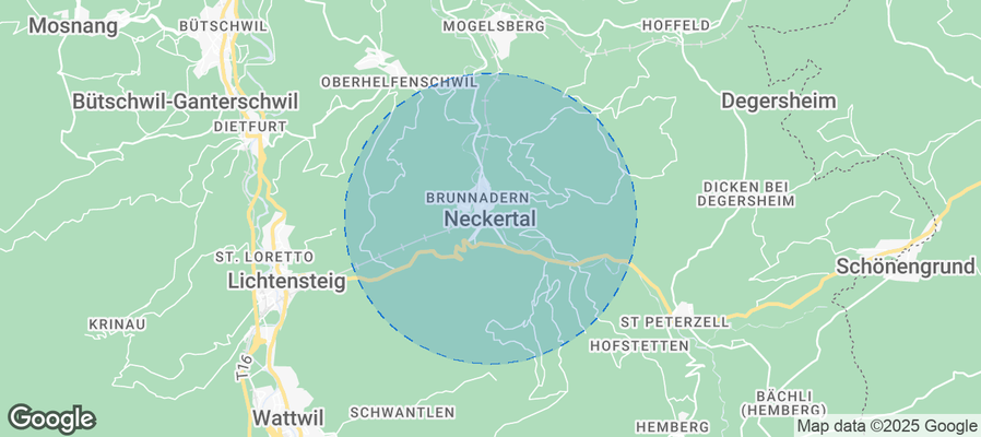 Map of Airbnb listings in Neckertal