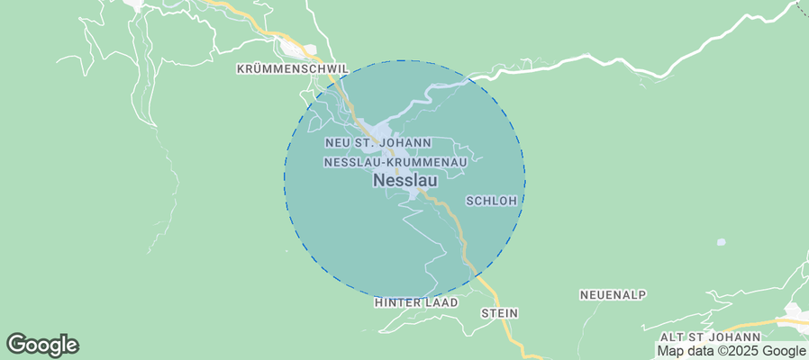 Map of Airbnb listings in Nesslau