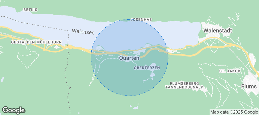 Map of Airbnb listings in Quarten