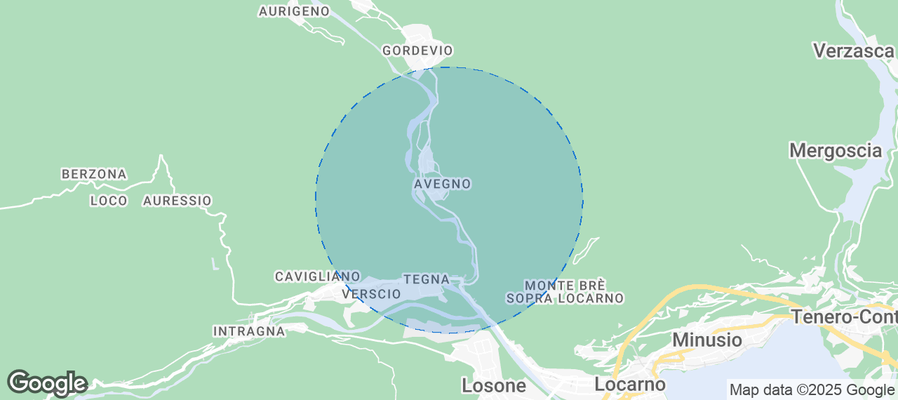 Map of Airbnb listings in Avegno Gordevio