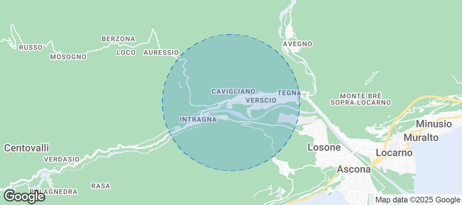 Map of Airbnb listings in Terre di Pedemonte