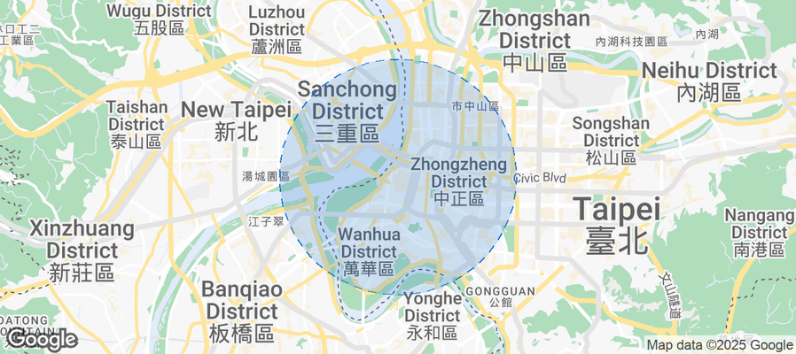 Map of Airbnb listings in 萬壽里