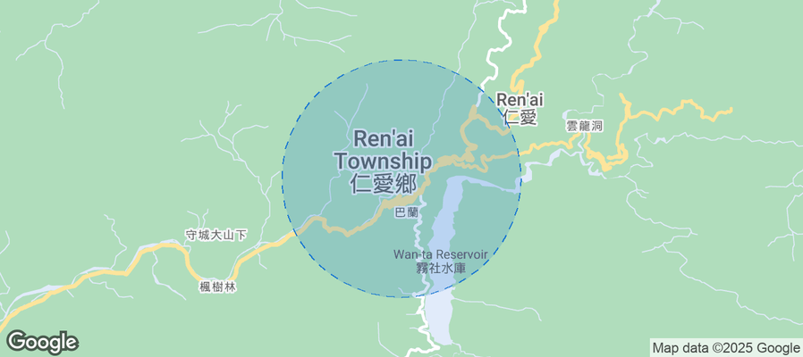 Map of Airbnb listings in Renai Township