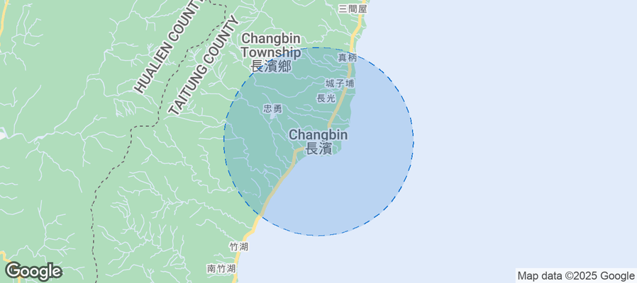 Map of Airbnb listings in Changbin