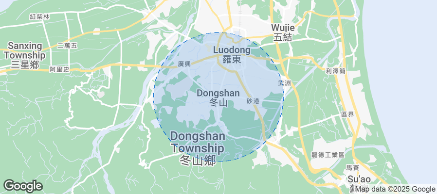 Map of Airbnb listings in Dongshan