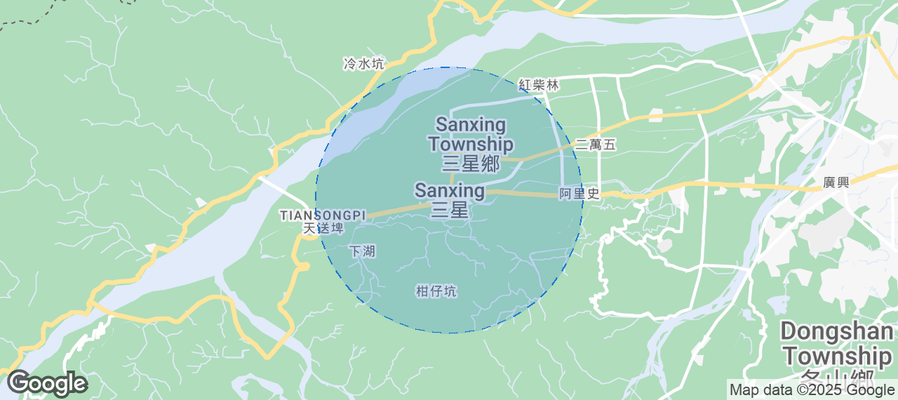 Map of Airbnb listings in Sanxing