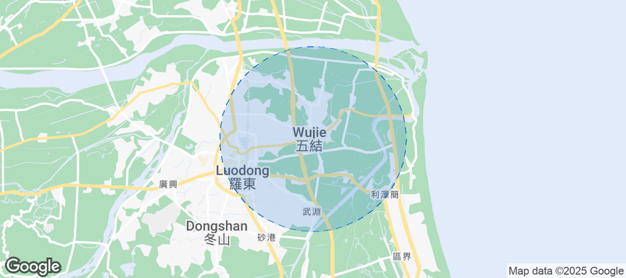 Map of Airbnb listings in Wujie