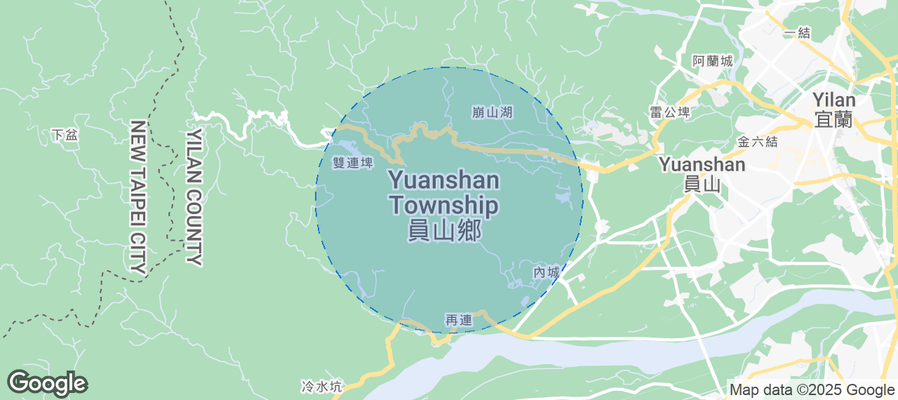Map of Airbnb listings in Yuanshan