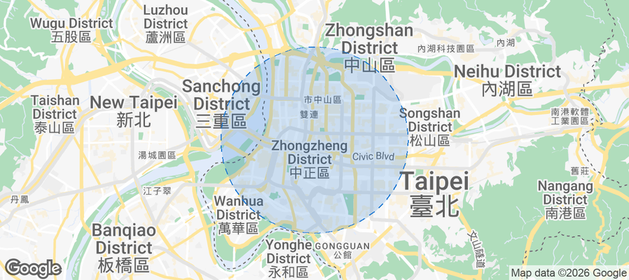 正得里 Airbnb map