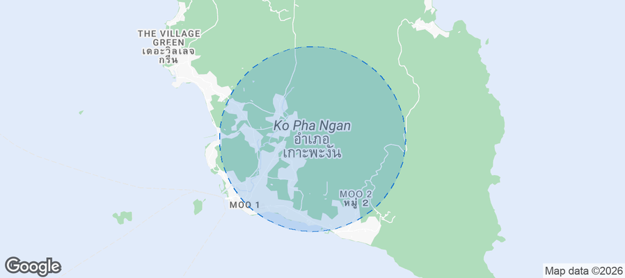 Map of Airbnb listings in Okopha-ngan