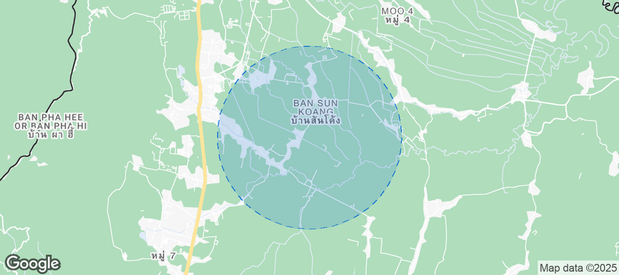 Map of Airbnb listings in Mae Sai district