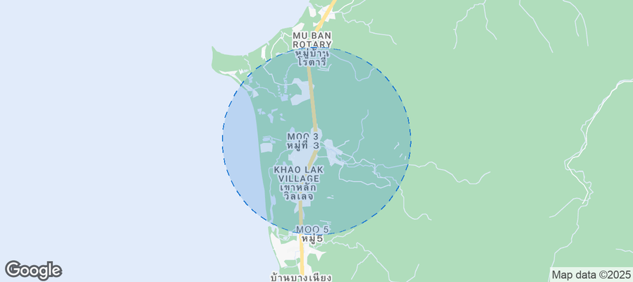 Map of Airbnb listings in Khuekkhak