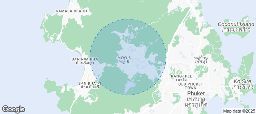 Map of Airbnb listings in Kathu