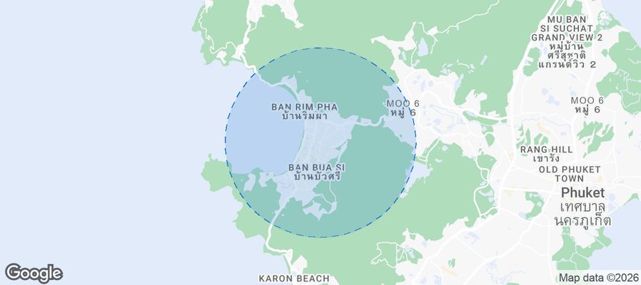 Map of Airbnb listings in Pa Tong