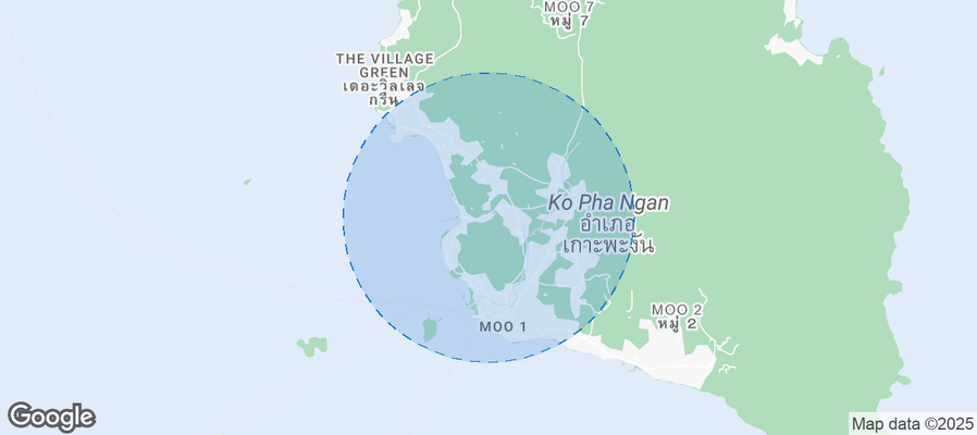 Map of Airbnb listings in Baan Wok Tum